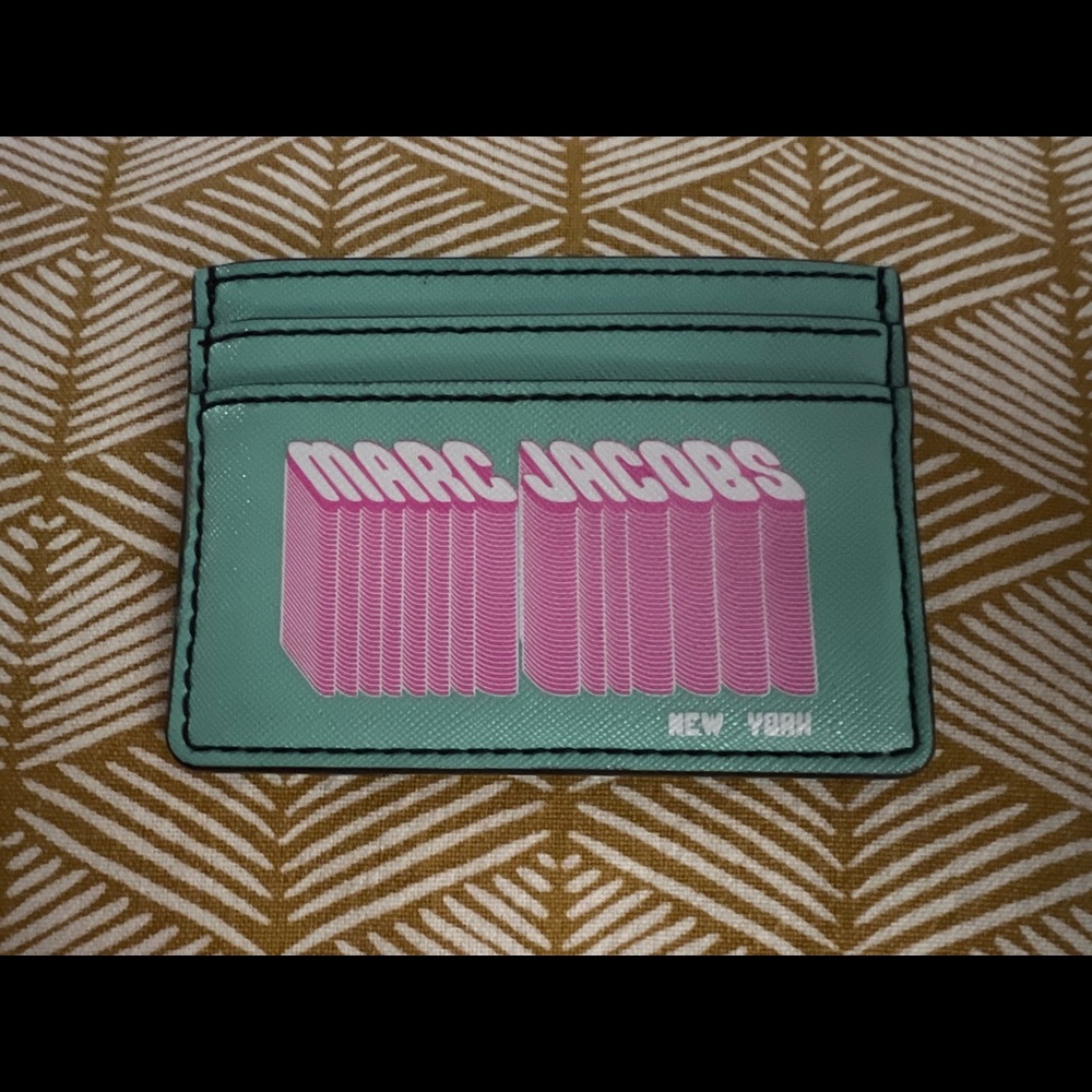 MARC JACOBS TEAL CARD CASE